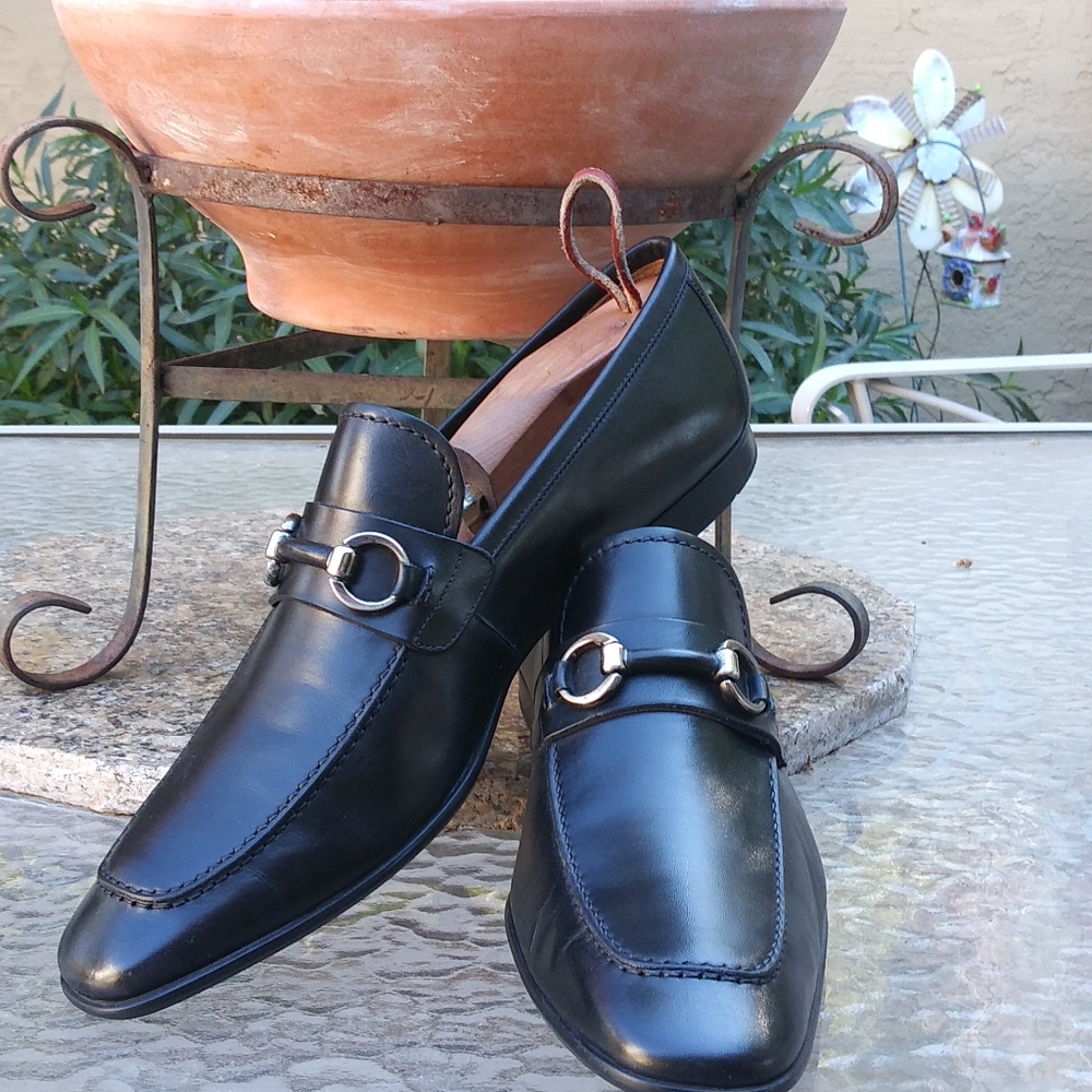🆕 !!!!SOLD!!!! Magnanni Black Horsebit Loafers - Picture 7 of 9